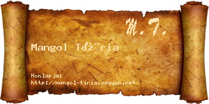 Mangol Tíria névjegykártya